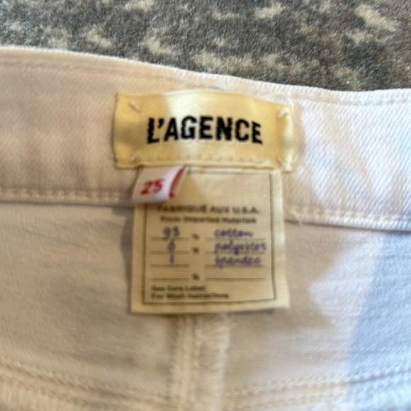 LAGENCE CROPPED SLIM WHITE JEAN SIZE 25 - Picture 4 of 8